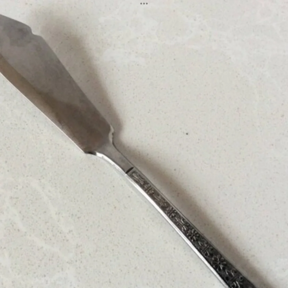 Vintage Interpur Florenz Butter Knife Spreader Stainless Steel Fleur de Lis MCM